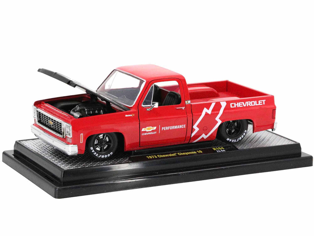 1973 Chevrolet Cheyenne 10 Truck Bright Red 1/24 Diecast Model Car H2483