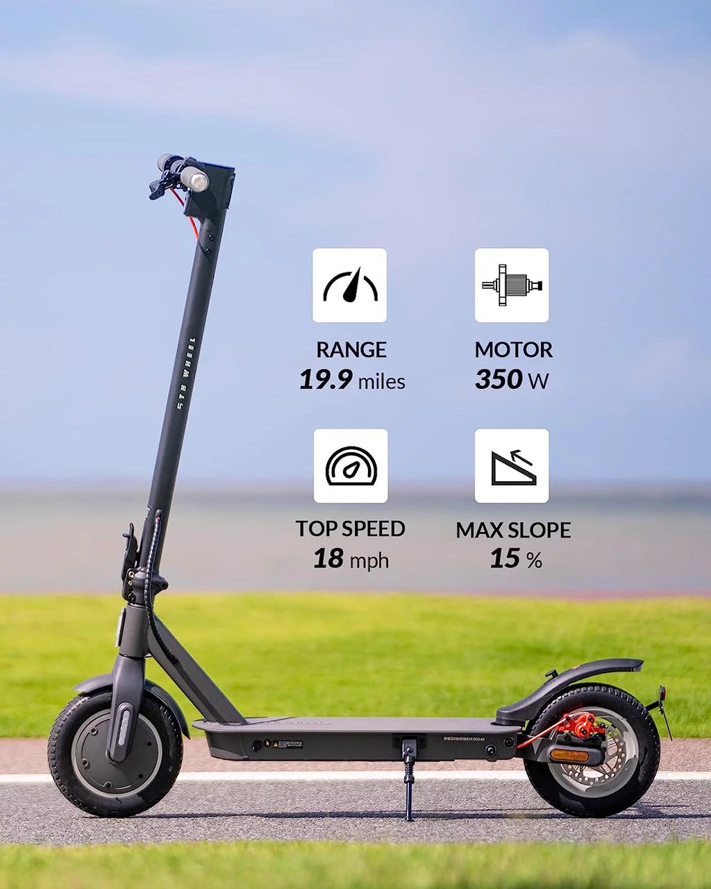 350W Foldable Electric Scooter with 10 Solid Tires W32154
