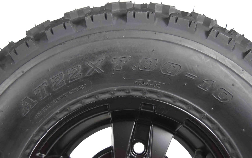 22x7-10 ATV Front Tire & 10x5 Black Wheel Kit (2 Pack) A37514
