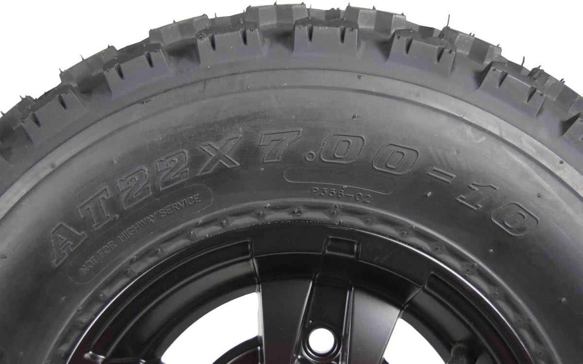22x7-10 ATV Front Tire & 10x5 Black Wheel Kit (2 Pack) A37514