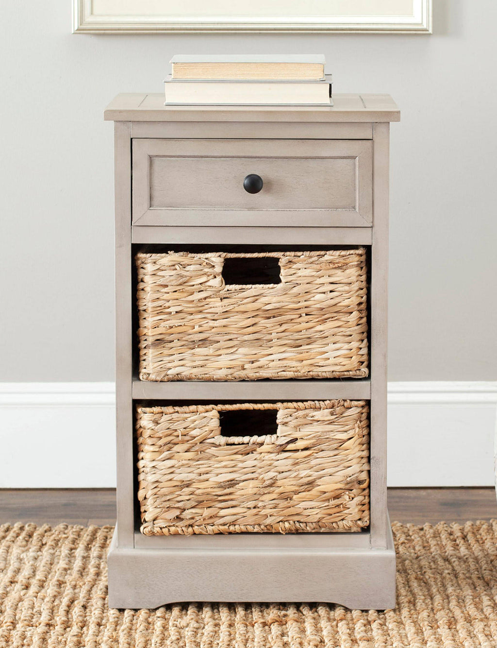 Grey Storage Side Table P91175
