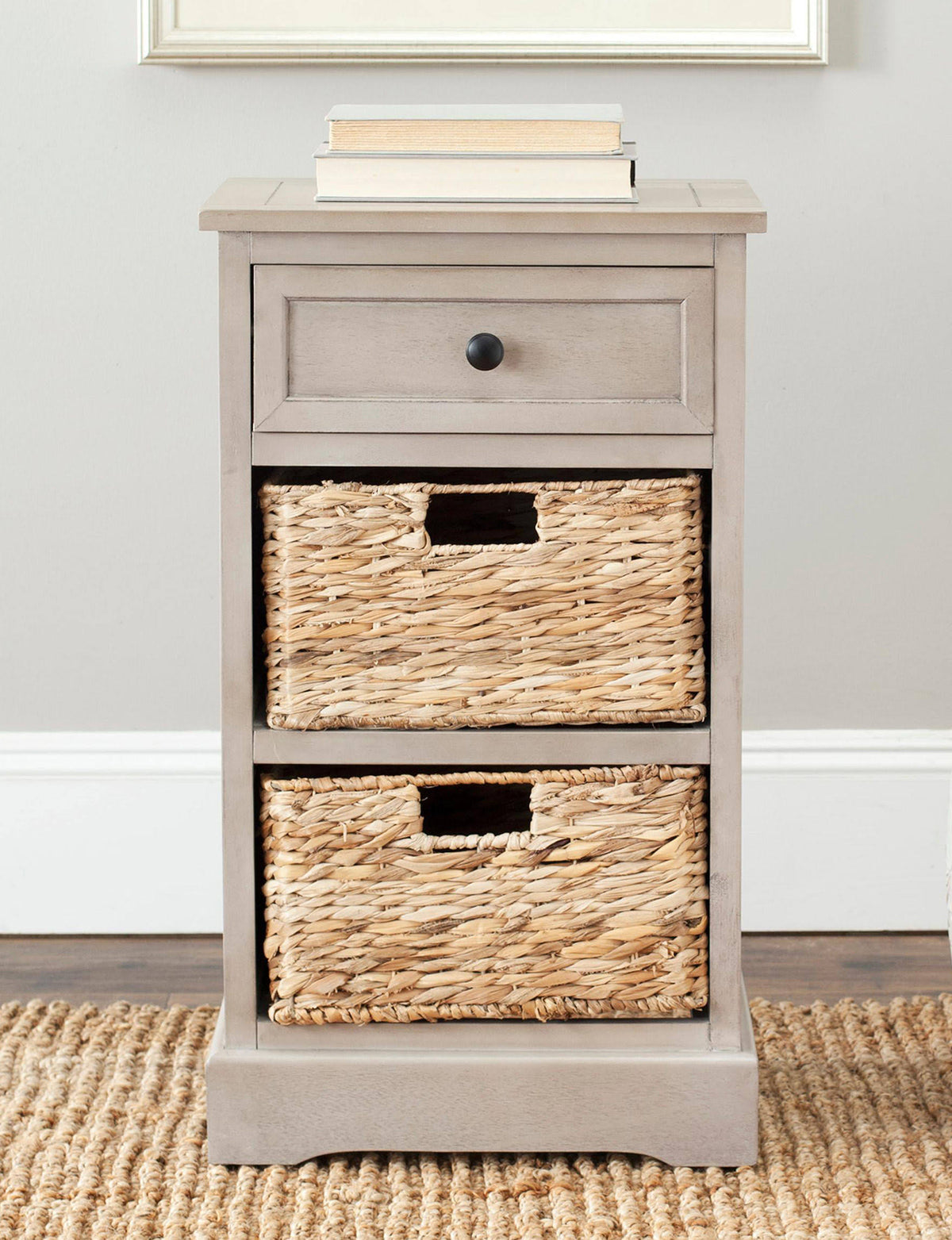 Grey Storage Side Table P91175
