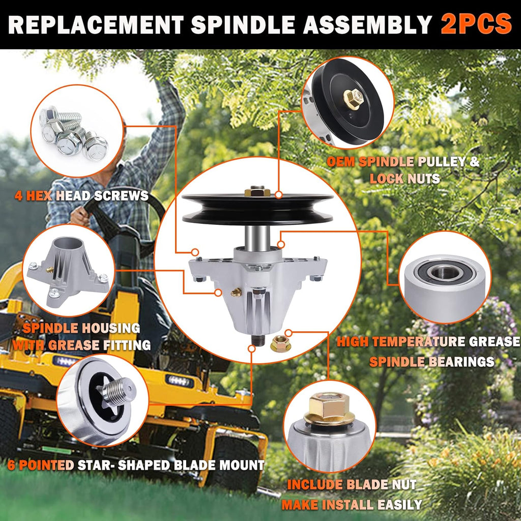 Spindle Assembly with Blade Nut, 2 Pack Q547331