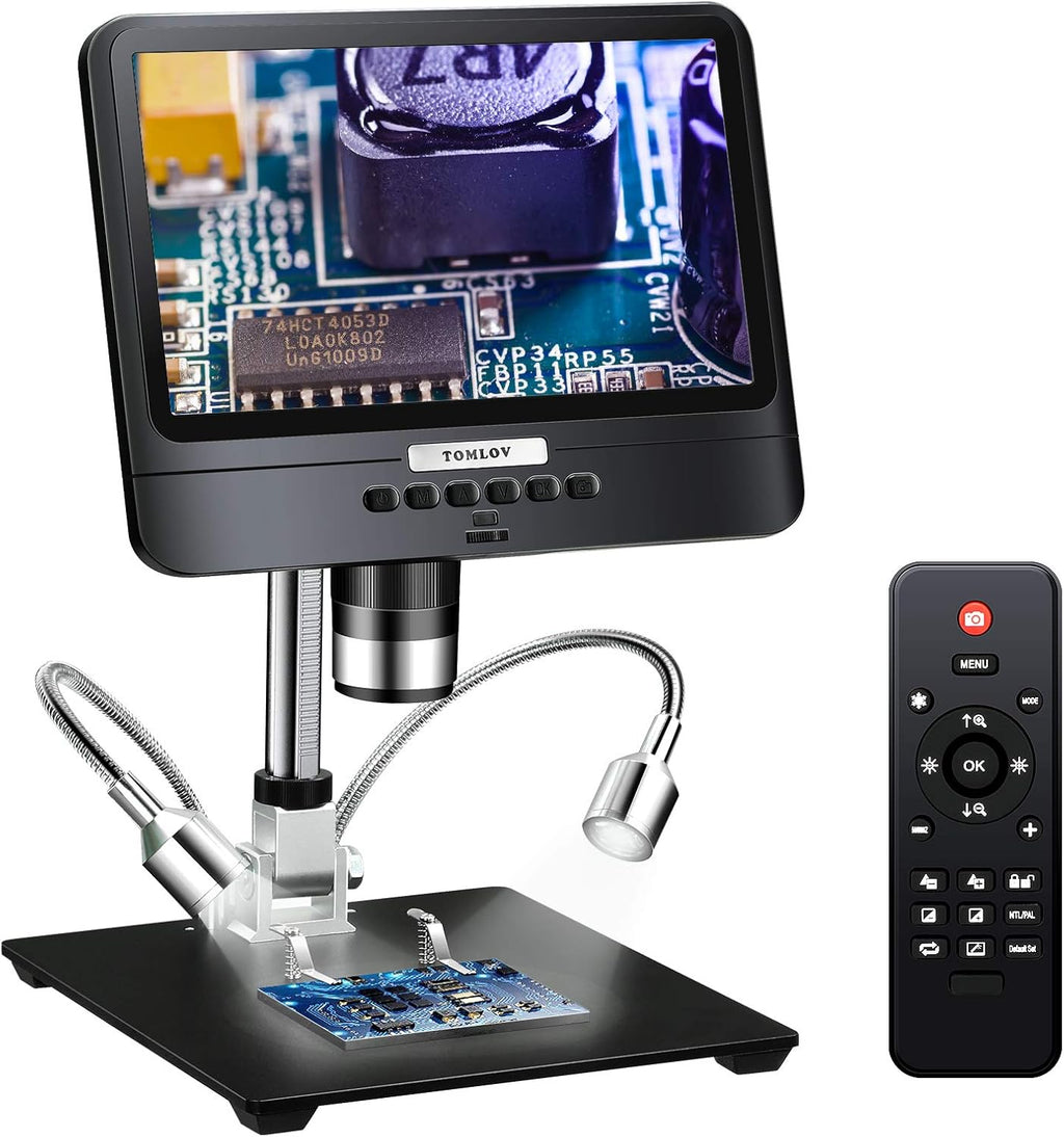 8.5'' Digital Microscope 50X-1300X UHD Video Microscope with 12MP Camera Sensor V6244