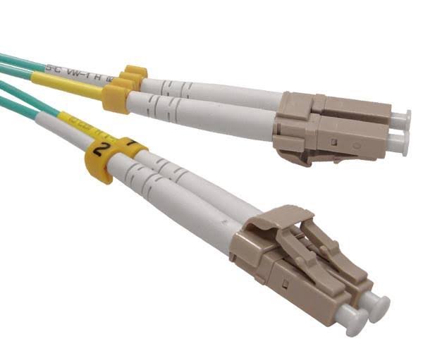 LC to LC Multimode 50/125 OM3 Duplex 100 Meter Fiber Optic Patch Cable H66612