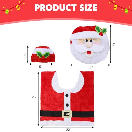 5 Pieces Christmas Theme Bathroom Decoration Set Q23762