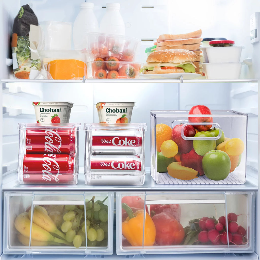 Clear 9 Cans Capacity BPA-Free Soda Can Organizer 2-Pack C284