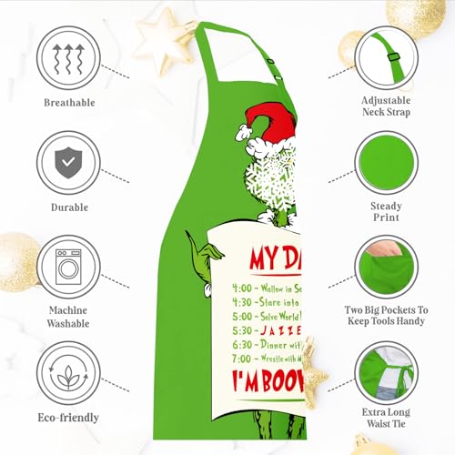 Christmas Baking Apron with 2 Pockets G145