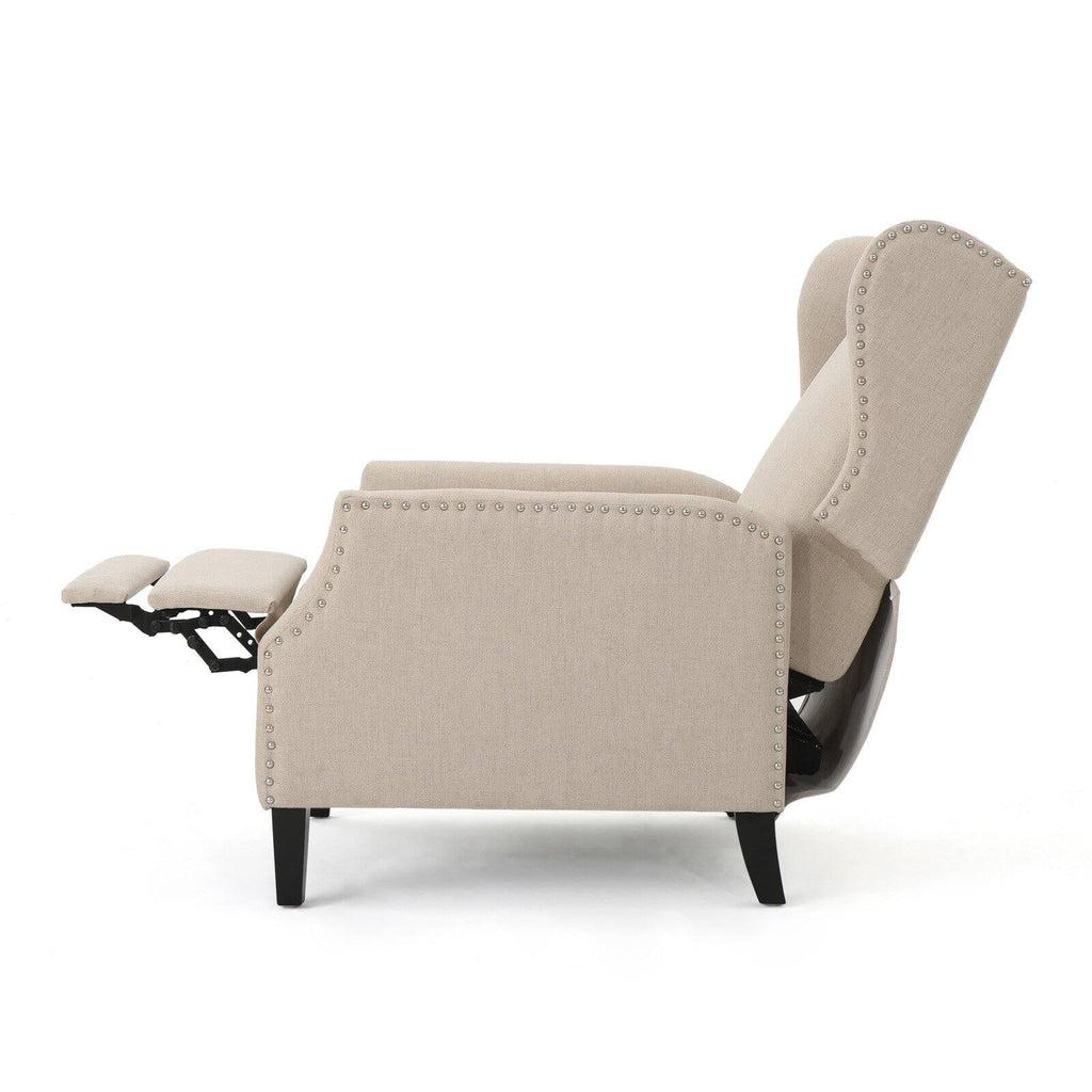 Traditional Wingback Fabric Recliner Chair H161