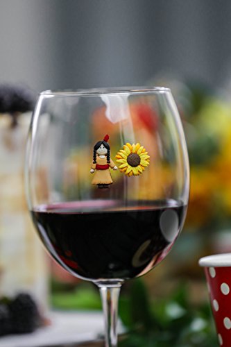 Magnetic Wine Glass Charms Set of 12 Drink Markers S271974