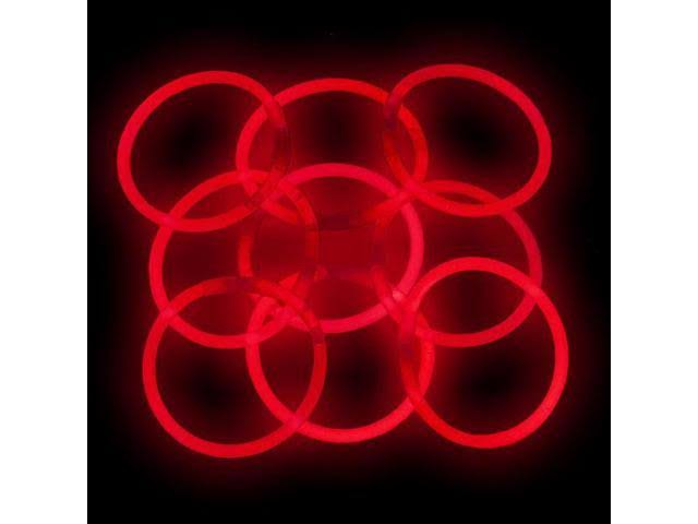8" Glowsticks Glow Light Stick Bracelets Red P741029