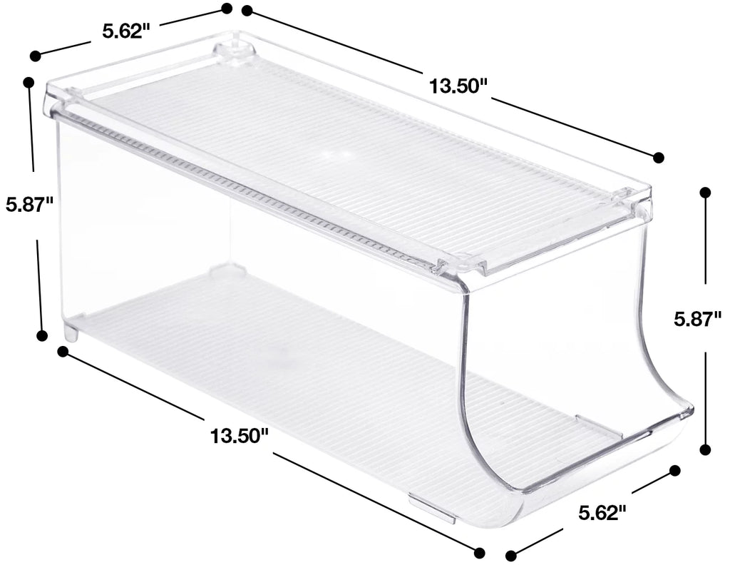 Clear 9 Cans Capacity BPA-Free Soda Can Organizer 2-Pack C284