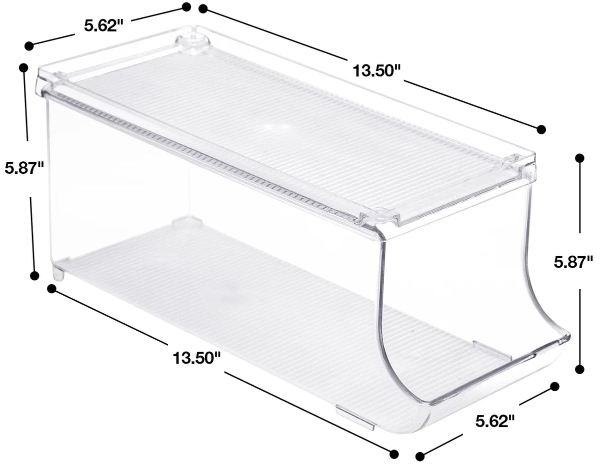 Clear 9 Cans Capacity BPA-Free Soda Can Organizer 2-Pack C284