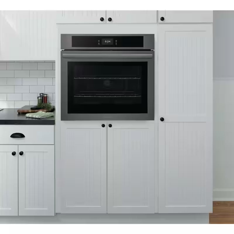 30 in. Single Electric Built-In Wall Oven with Convection in Black Stainless Steel W47973