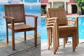 Stacking Teak Wood Dining Chair O526999