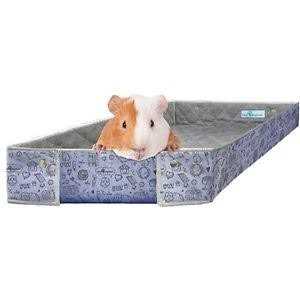 Washable Fleece Guinea Pig Cage Liner & Bedding with Raised Sides L89856