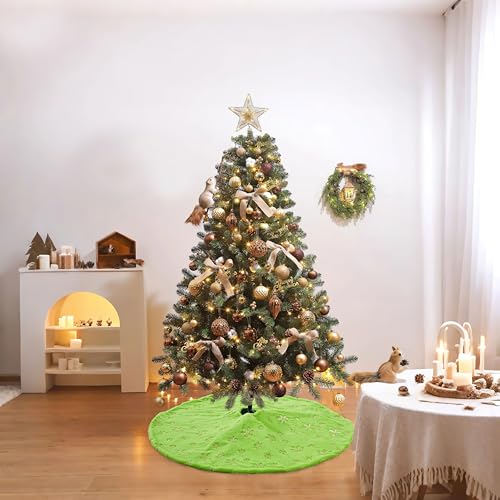 White 36 Inches Faux Fur Christmas Tree Skirt F63596