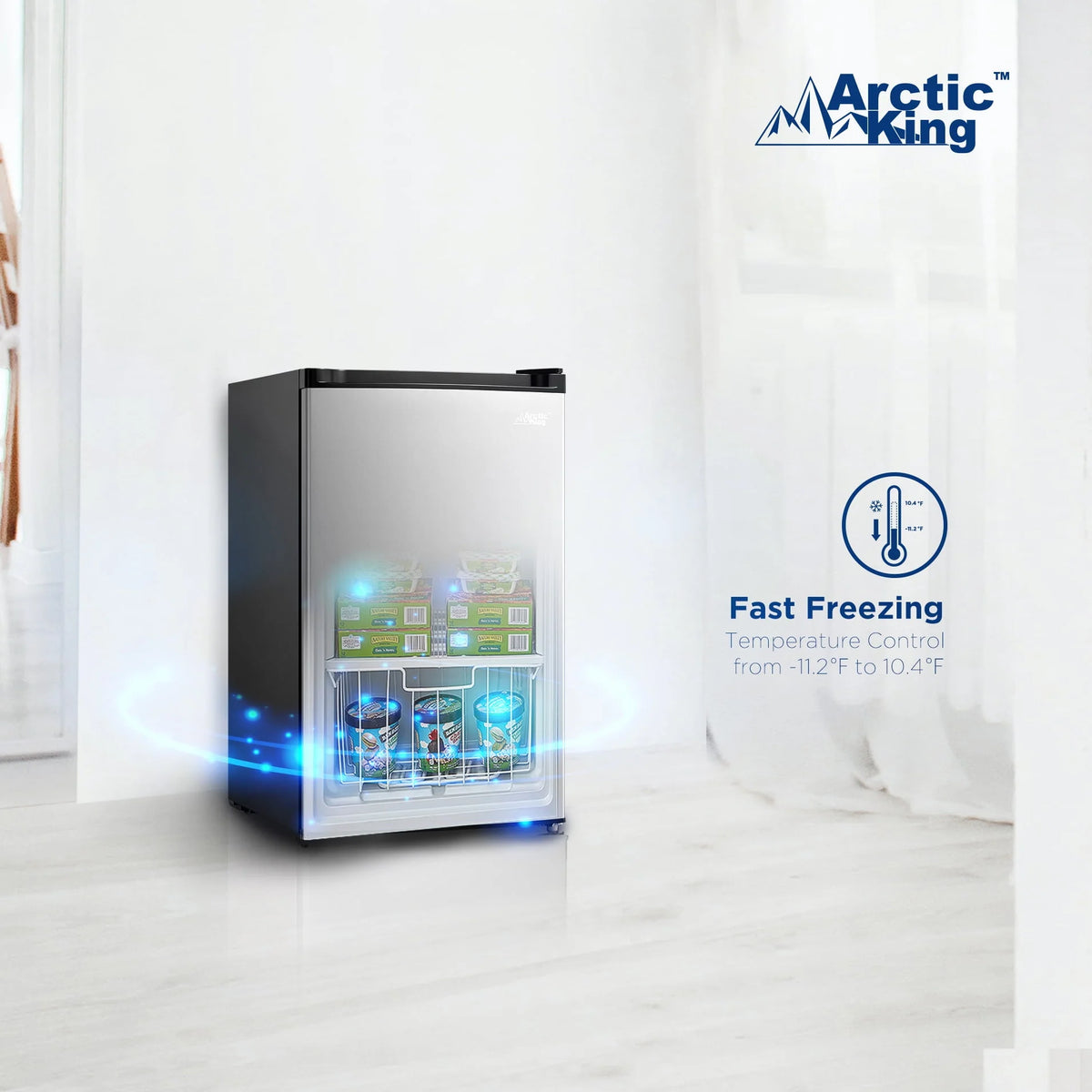 3.0 Cu ft Upright Freezer Stainless Steel Z49522