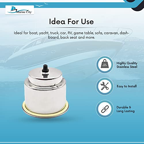 Blue LED Light Cup Holder with Drain Stainless Steel Pack of 1 T58666