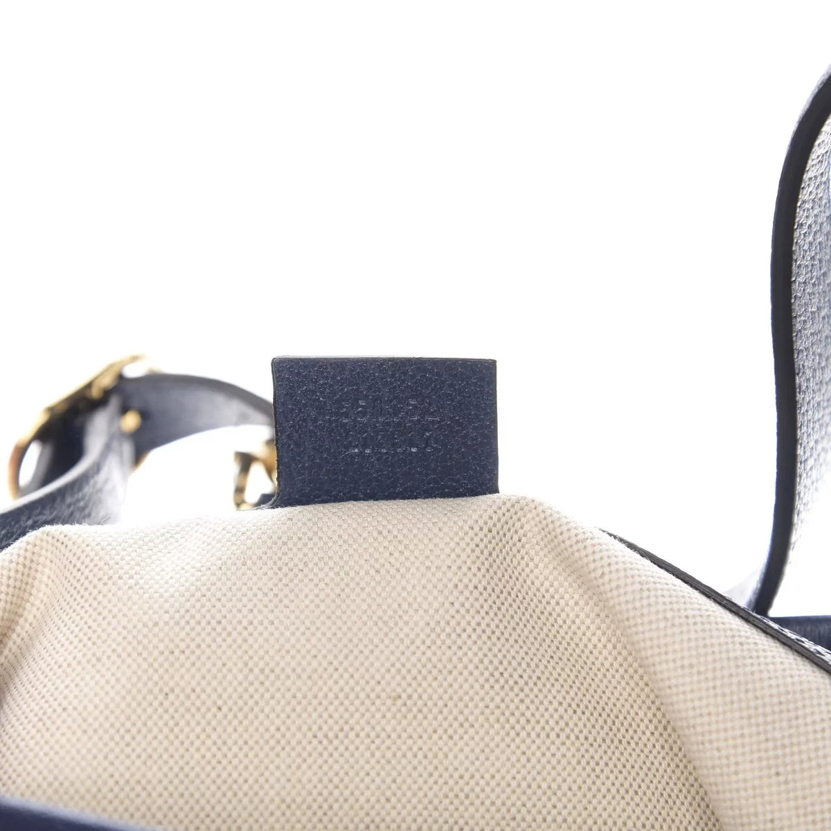 White Blue Canvas Hobo Bag R646