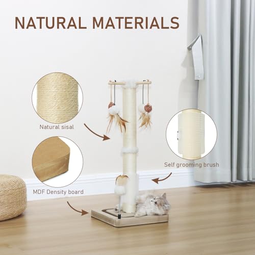 Beige 25 inches Cat Scratching Post Q1964