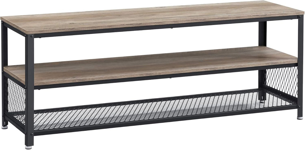 Rustic Brown and Black TV Stand for up to 60 Inch TV F33259