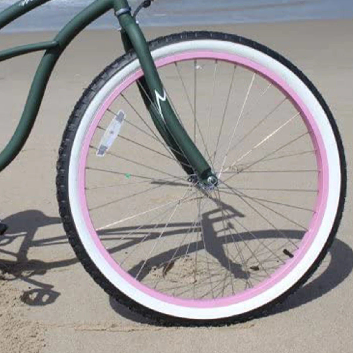 Army Green 26 Womens Beach Cruiser Bicycle E989097