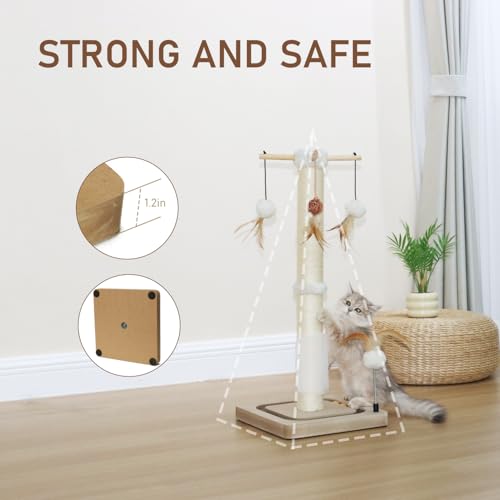 Beige 25 inches Cat Scratching Post Q1964