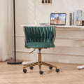 Upholstered Ergonomic Office Desk Chair with Adjustable Swivel Wheels F63869