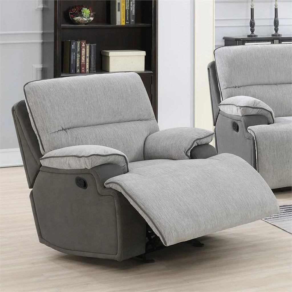 Light Gray Fabric Recliner Chair A5242