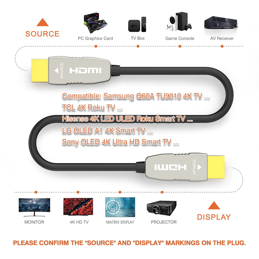 4K60HZ 33 feet Fiber HDMI Cable J335