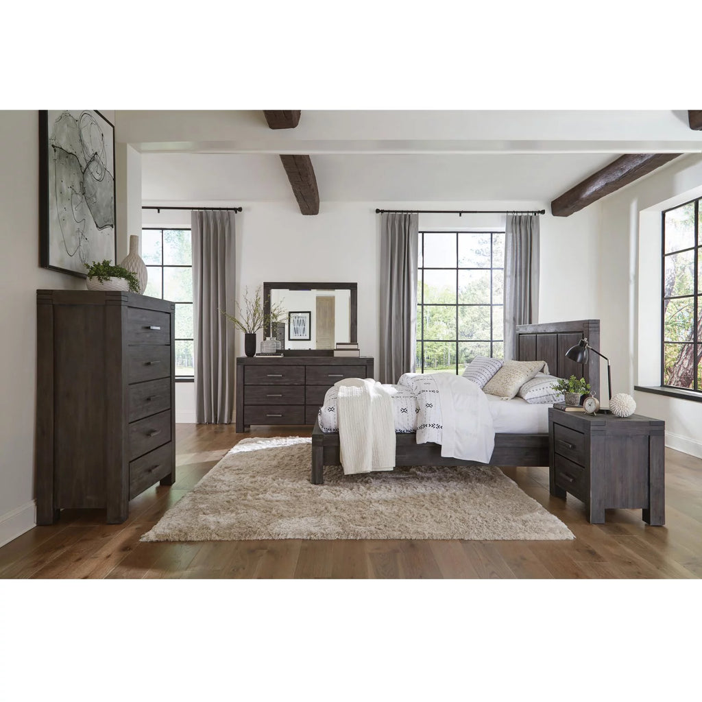 Solid Wood California King Panel Platform Bed R1905