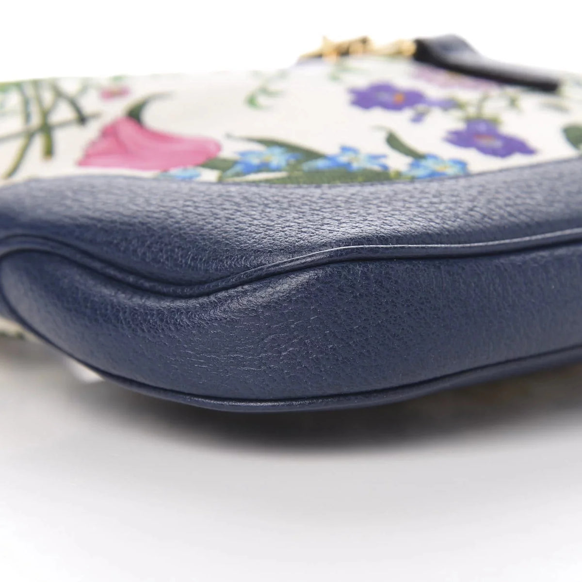 White Blue Canvas Hobo Bag R646