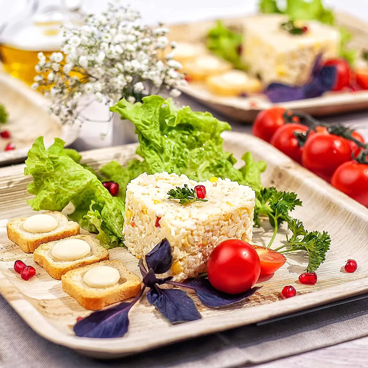 100 Palm Leaf 10 inch Disposable Plates W735