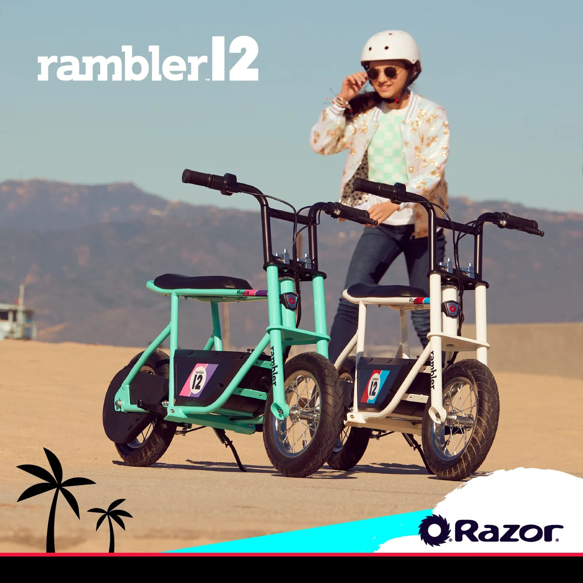 White 12 Air-Filled Tires Seated Electric Scooter H10234