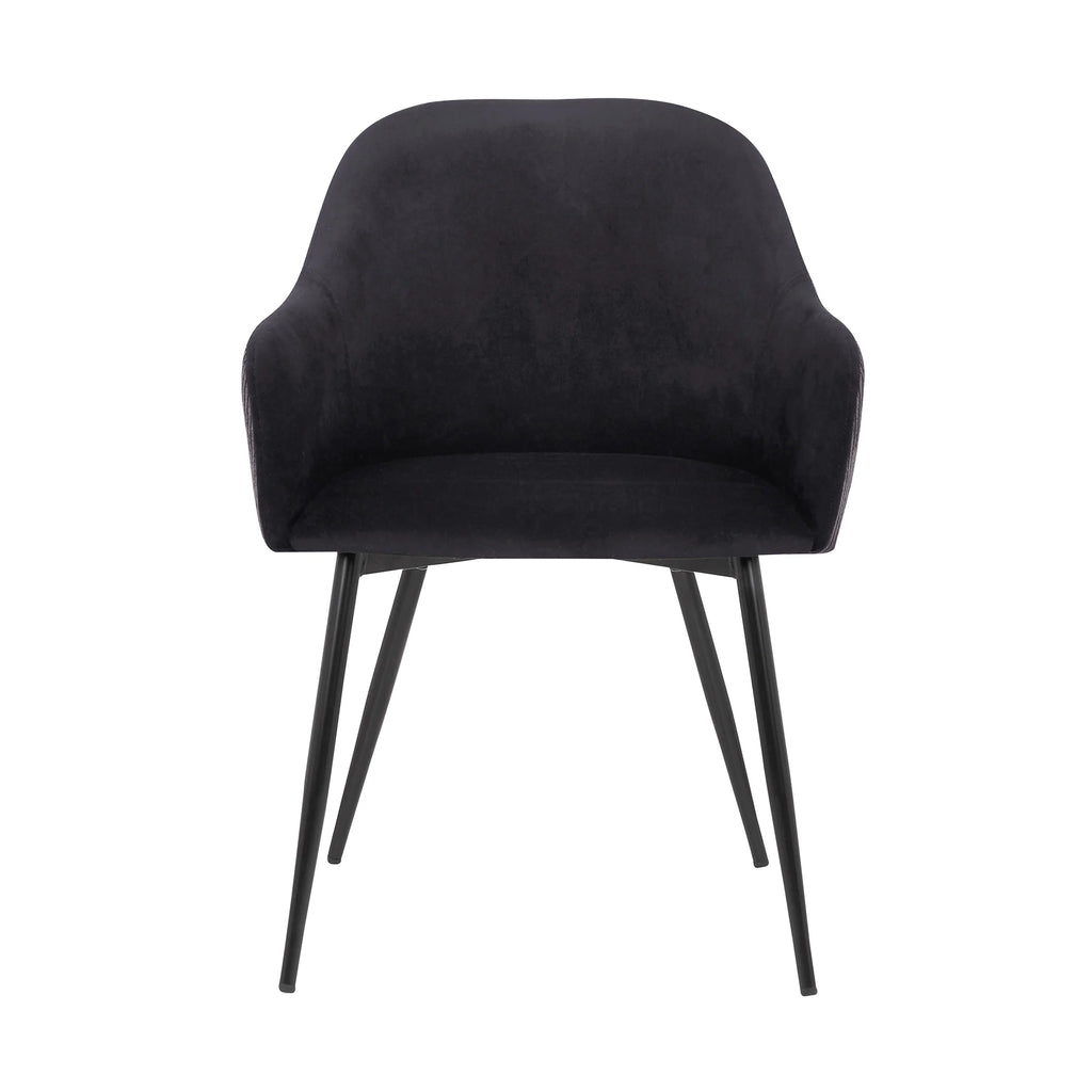 Black Dark Grey Fabric Dining Chair S62641