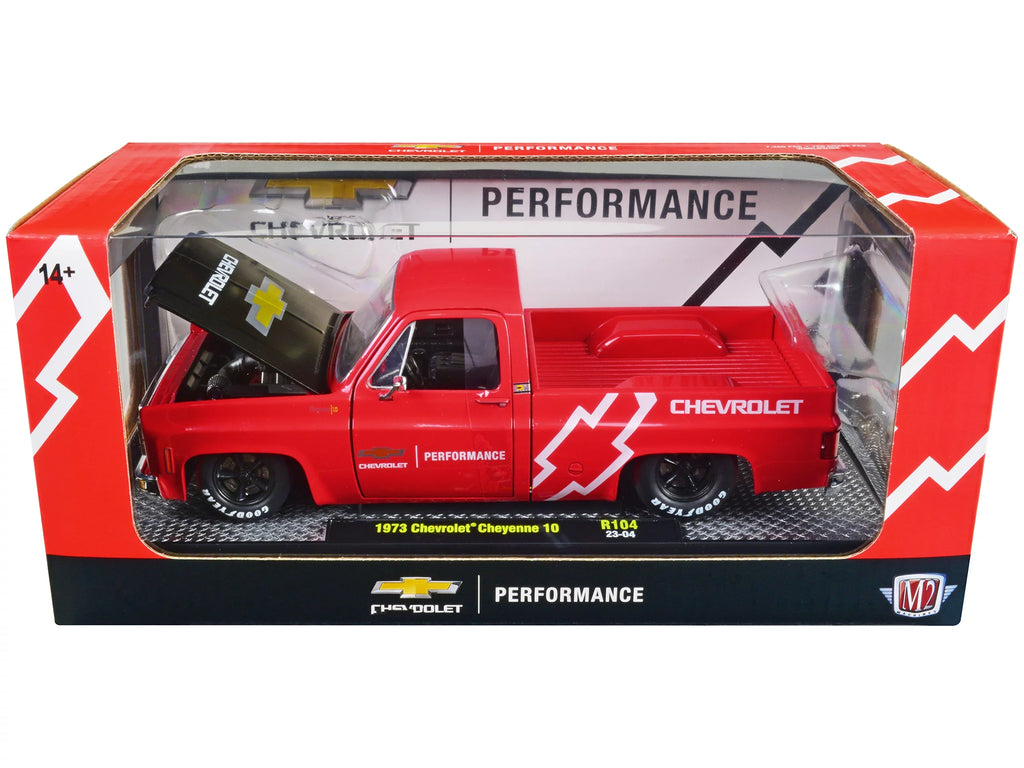 1973 Chevrolet Cheyenne 10 Truck Bright Red 1/24 Diecast Model Car H2483