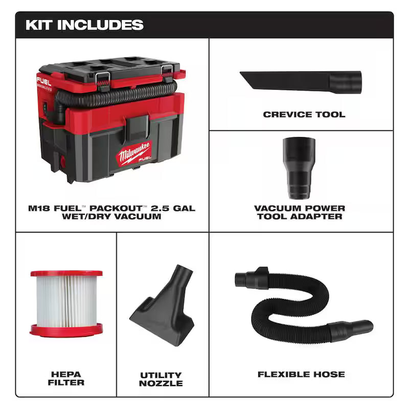 18-Volt Cordless 2.5 Gal. Wet/Dry Vacuum U483104