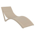 Slim Pool Chaise Sun Lounger Taupe F3721