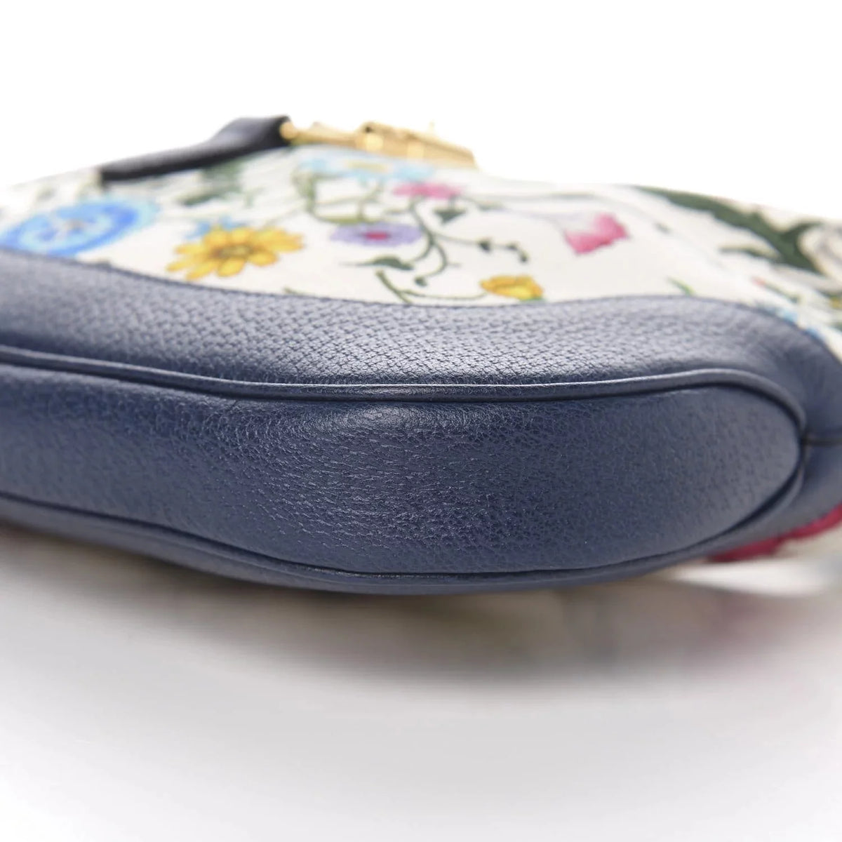 White Blue Canvas Hobo Bag R646