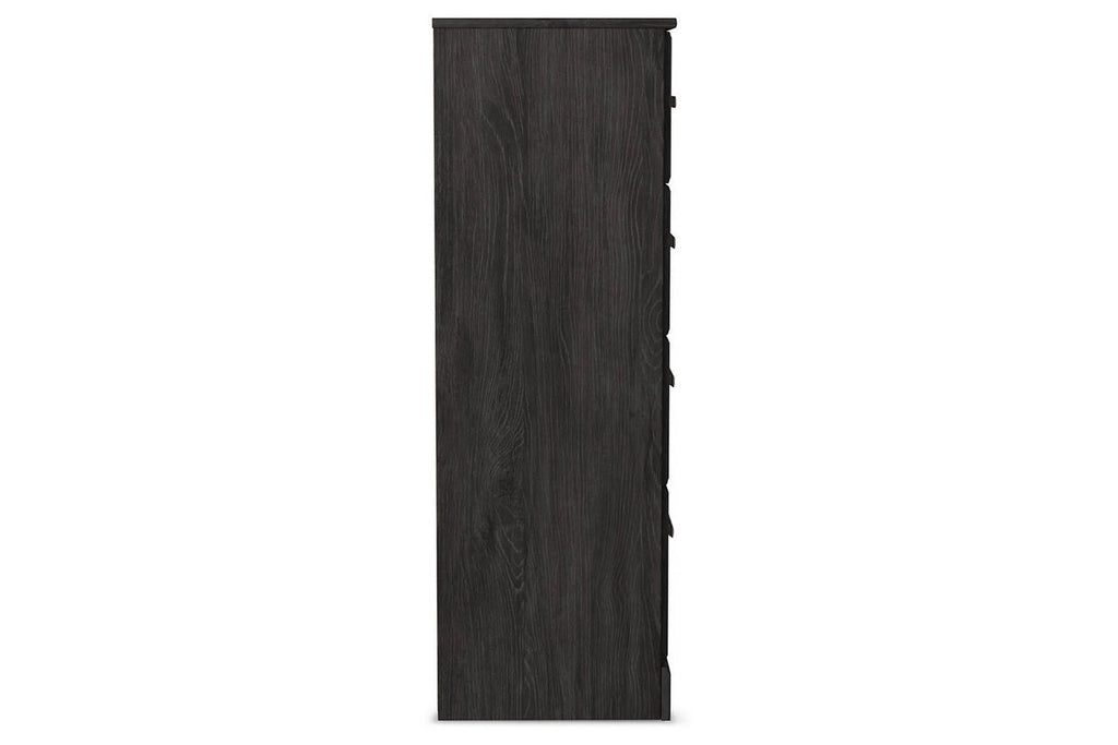 Black Four Drawer Engineered Wood Chest E942