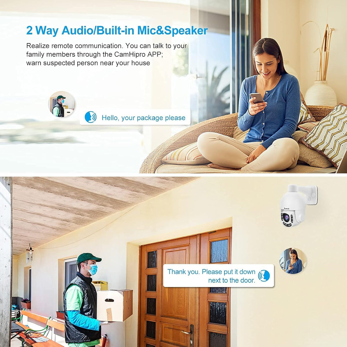 5MP PTZ POE Security Camera with 5X Optical Zoom U15136