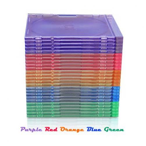 400 Slim Assorted Color CD Jewel Cases S144714