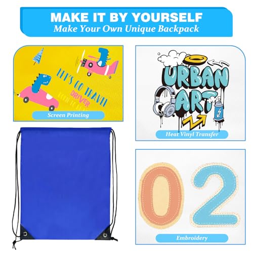 12 Color Drawstring Backpack Bulk U971584