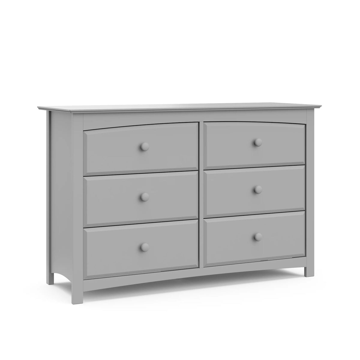 White 6 Drawer Double Dresser Z403