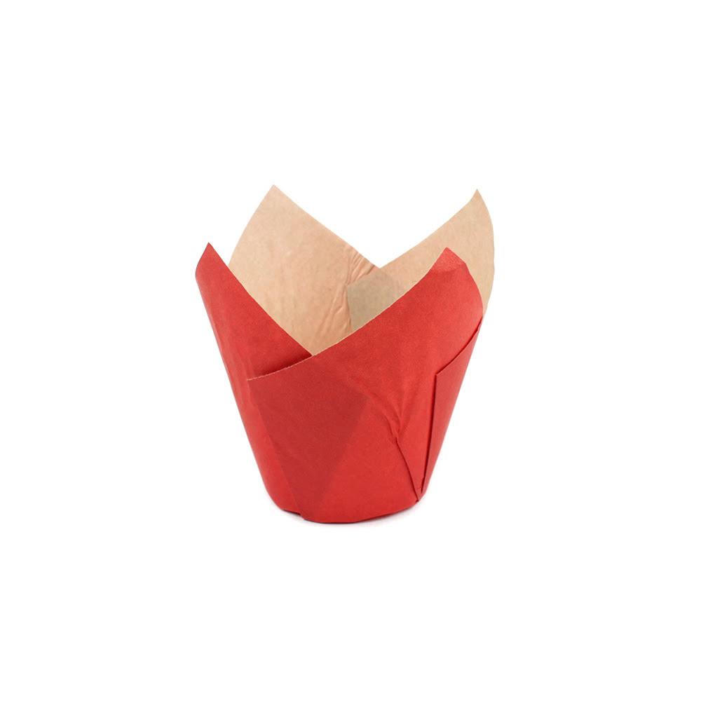Grease-Proof Tulip Baking Cup 2 inch Base Diameter x 2.13 inch High to 3.5 inch High T5345