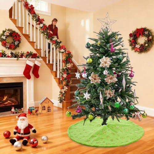 White 36 Inches Faux Fur Christmas Tree Skirt F63596