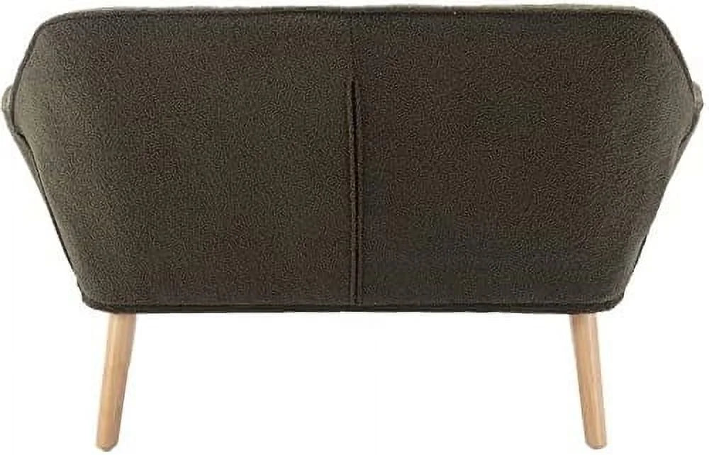 48" Small Fluffy Loveseat Sofa with Wood Legs I65238