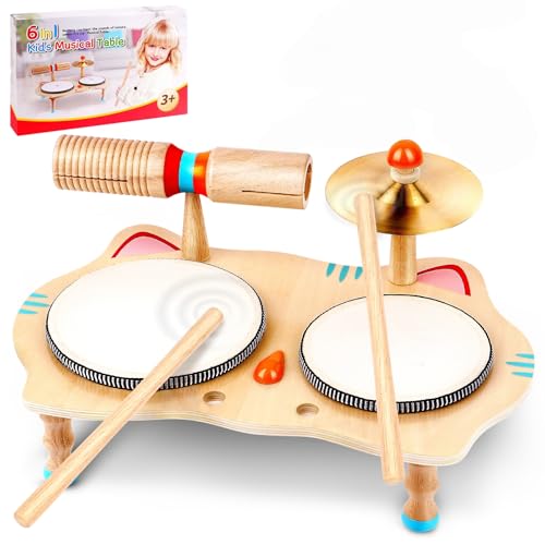 Kids Drum Set with Xylophone Cymbals Bell and Tone Block B428929