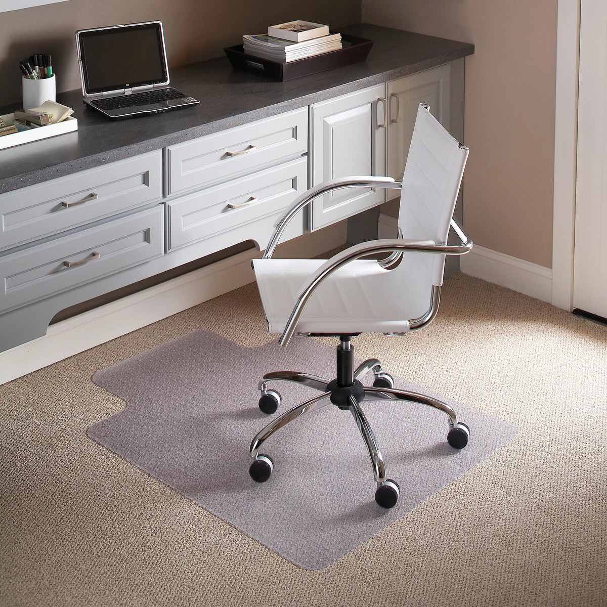45" x 53" Carpet Chair Mat with Lip J1588